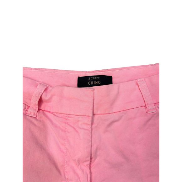 (SOLD)J Crew Size 0 Weathered Chino Shorts Fluorescent Pink Cotton Classic - Picture 3 of 6